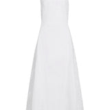 GABRIELA HEARST - Lenya Lace Midi Dress in White Sea Island Cotton Poplin