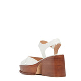 GABRIELA HEARST - Zuri Platform Sandal in Cream Textured Leather