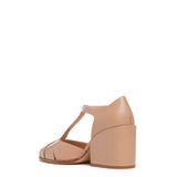 GABRIELA HEARST - Hawes T-Strap Heel in Dark Camel Leather