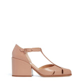 GABRIELA HEARST - Hawes T-Strap Heel in Dark Camel Leather