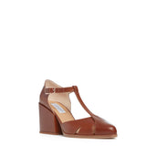 GABRIELA HEARST - Hawes T-Strap Heel in Cognac Leather