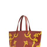 GABRIELA HEARST - Coyote Flame Tote Bag in Rust & Yellow Leather