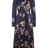 GABRIELA HEARST - Jane Shirtdress in Dark Navy Multi Printed Silk