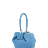 GABRIELA HEARST - Demi Bag in Light Blue Recycled Cotton Linen Denim