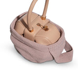 GABRIELA HEARST - Crossover Knit Bag in Nude Cashmere