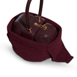 GABRIELA HEARST - Crossover Knit Bag in Bordeaux Cashmere