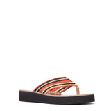 GABRIELA HEARST - Clemence Crochet Flip Flop in Tonic Orange Multi Cotton