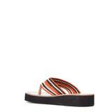 GABRIELA HEARST - Clemence Crochet Flip Flop in Tonic Orange Multi Cotton