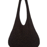 GABRIELA HEARST - Hedone Knit Hobo Bag in Black & Gold Beaded Cashmere