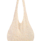 GABRIELA HEARST - Hedone Knit Hobo Bag in Ivory Multi Beaded Cashmere