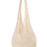 GABRIELA HEARST - Hedone Knit Hobo Bag in Ivory Multi Beaded Cashmere