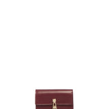 GABRIELA HEARST - Compact Flat Wallet in Bordeaux & Pink Leather