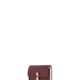 GABRIELA HEARST - Compact Flat Wallet in Bordeaux & Pink Leather