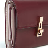 GABRIELA HEARST - Compact Flat Wallet in Bordeaux & Pink Leather