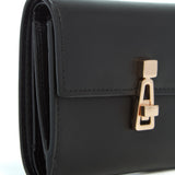 GABRIELA HEARST - Compact Flat Wallet in Black Leather