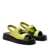 Elleme - Gemini Puffy Slingback Lime/Black