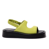 Elleme - Gemini Puffy Slingback Lime/Black