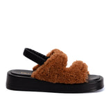 Elleme - Gemini Shearling Slingback Teddy Caramel