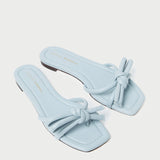 Roeffler Randall - Hadley Blue Leather Bow Sandal