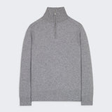 Guest In Residence - Half Zip Turtleneck - Heather Grey