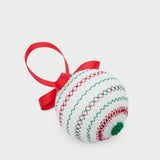 Roeffler Randall - Harriet Cream Embroidered Ornament