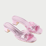 Roeffler Randall - Hazel Pink Leather Knot Mule