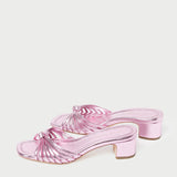 Roeffler Randall - Hazel Pink Leather Knot Mule