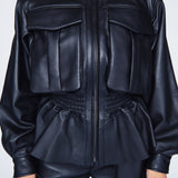 DUCIE - Hazel Leather Jacket