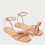 Roeffler Randall - Henriette Dune Leather Bow Sandal