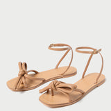 Roeffler Randall - Henriette Dune Leather Bow Sandal