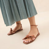 Roeffler Randall - Henriette Timber Leather Bow Sandal