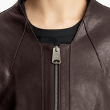 Khaite - Hewit Jacket in Dark Brown Leather