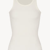 ETERNE - High Neck Fitted Tank Cream