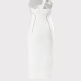 Herve Leger - HERVÉ LÉGER X LAW ROACH LAYERED SHEER INTARSIA MIDI DRESS