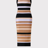 Herve Leger - HERVÉ LÉGER X LAW ROACH STRIPED BANDAGE MIDI DRESS