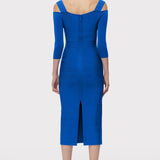 Herve Leger - NOTCHED BATEAU MIDI DRESS