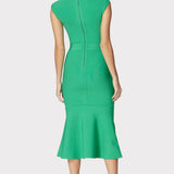 Herve Leger - MILANO CAP SLEEVE MIDI DRESS