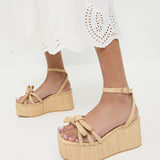 Loeffler Randall - Hudson Natural Raffia Platform Sandal