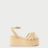 Roeffler Randall - Hudson Natural Raffia Platform Sandal