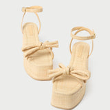 Roeffler Randall - Hudson Natural Raffia Platform Sandal