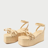 Roeffler Randall - Hudson Natural Raffia Platform Sandal