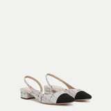 Veronica Beard - Cecile Tweed Cap-Toe Slingback