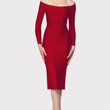 Herve Leger - ICON SCOOP NECK MIDI DRESS