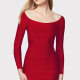 Herve Leger - ICON SCOOP NECK MIDI DRESS