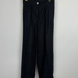 Chanel Charcoal High-Waisted Wool Trousers Size FR 34 (UK 6)