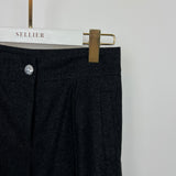 Chanel Charcoal High-Waisted Wool Trousers Size FR 34 (UK 6)