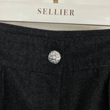 Chanel Charcoal High-Waisted Wool Trousers Size FR 34 (UK 6)