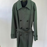 Dolce & Gabbana Khaki Green Menswear Belted Trench Coat Size IT 50 (UK 40)