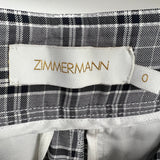 Zimmermann Grey, Black Check Double Breasted Jacket and Tailored Belted Trousers Set Size 0 (UK 6)