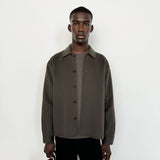 FRAME - Double Face Shirt Jacket -- Dark Taupe